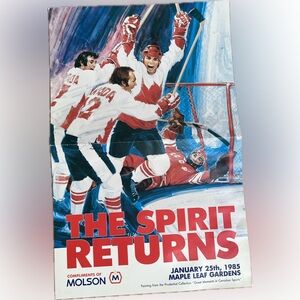 🎈2/$30 - “THE SPIRIT RETURNS” JANUARY 25th, 1985 MAPLE LEAF GARDENS.